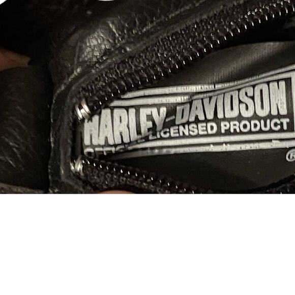 HARLEY DAVIDSON HD CROSSBODY LEATHER PURSE BLACK STUDDED SMALL - Picture 6 of 9